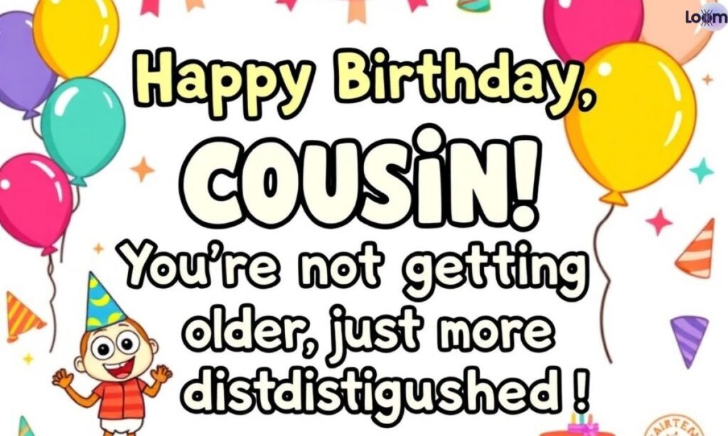 Funny Birthday Wishes for a Cousin