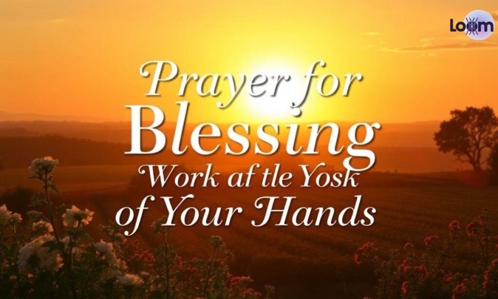 Prayer for Blessing the Work of Your Hands